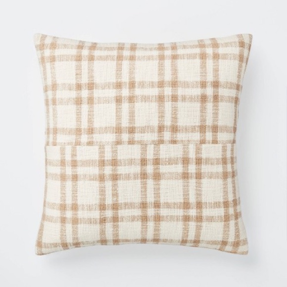 Studio McGee x Threshold (Target) 20x20 Woven Plaid Throw Pillow NEW